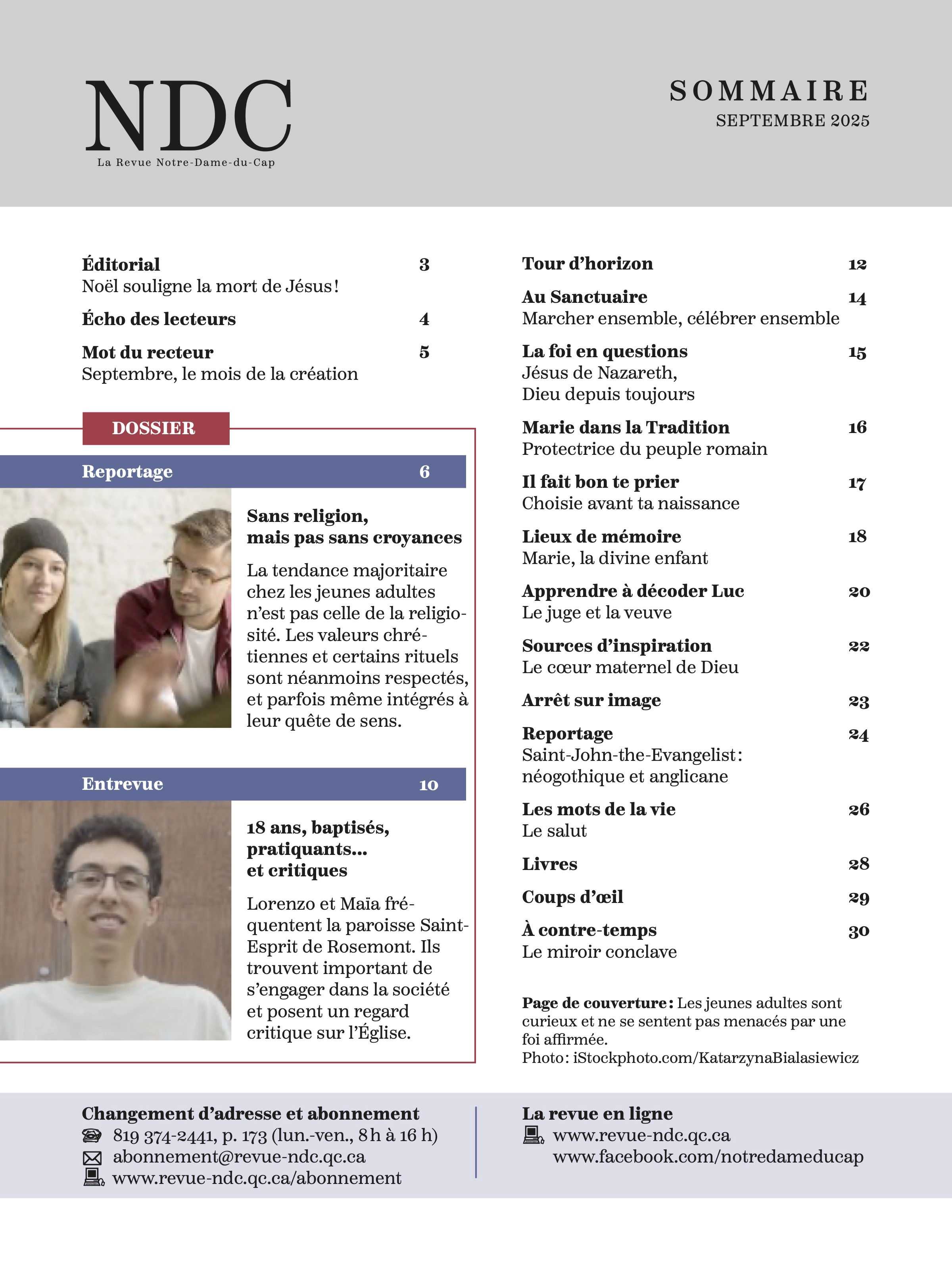 Sommaire de la Revue NDC de septembre 2025