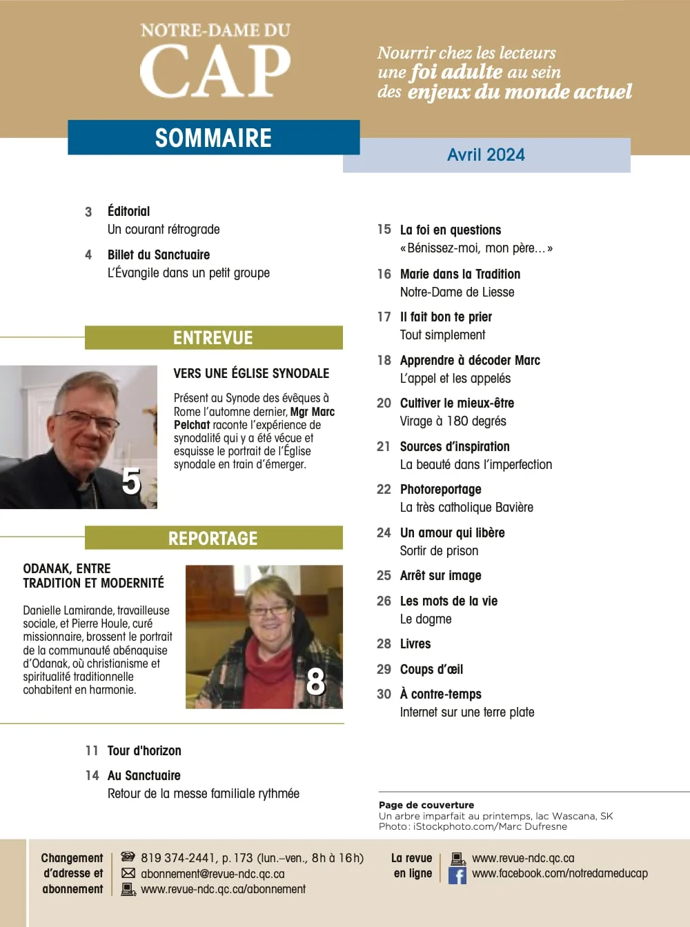 Sommaire de La Revue NDC Avril 2024