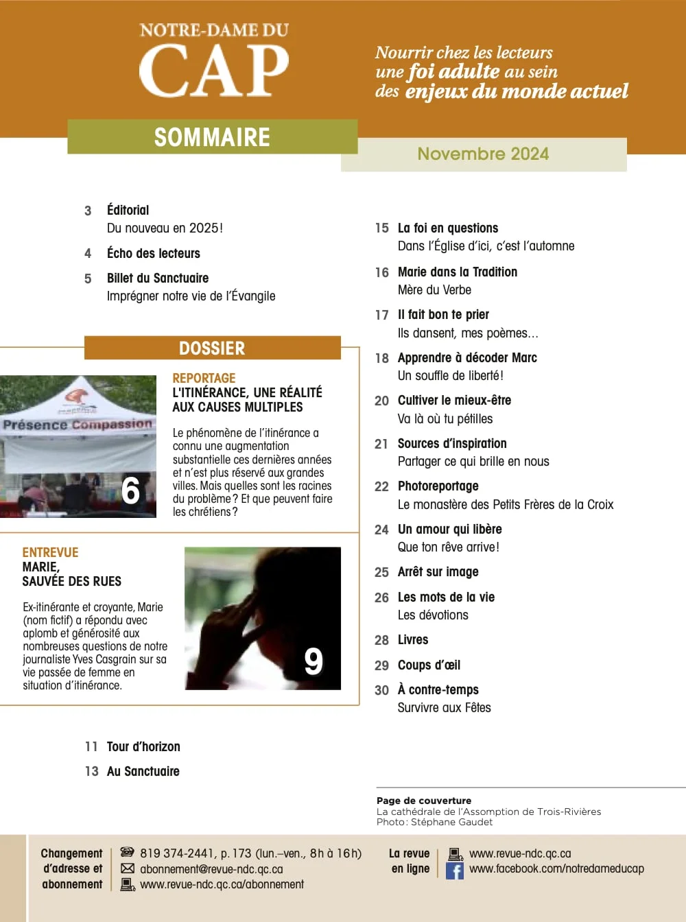 Sommaire de la Revue NDC Novembre 2024